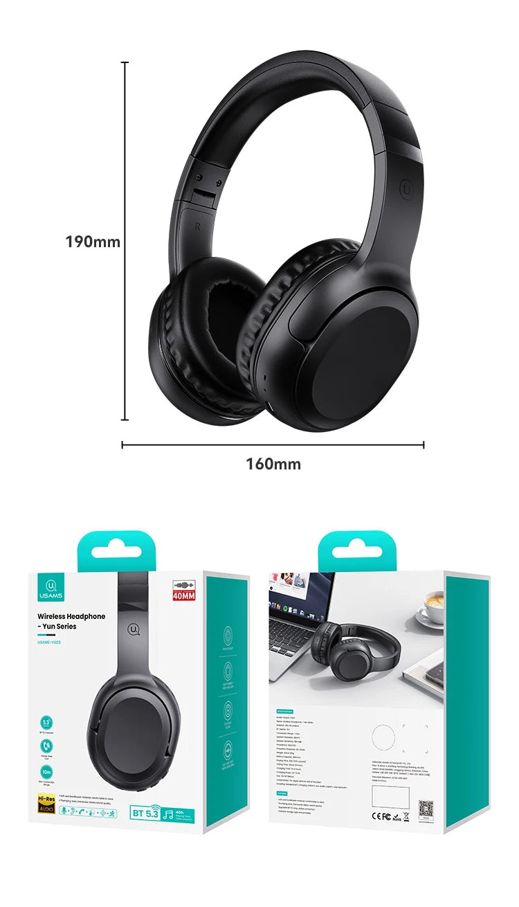 USAMS YH40 TWS Wireless Headphones